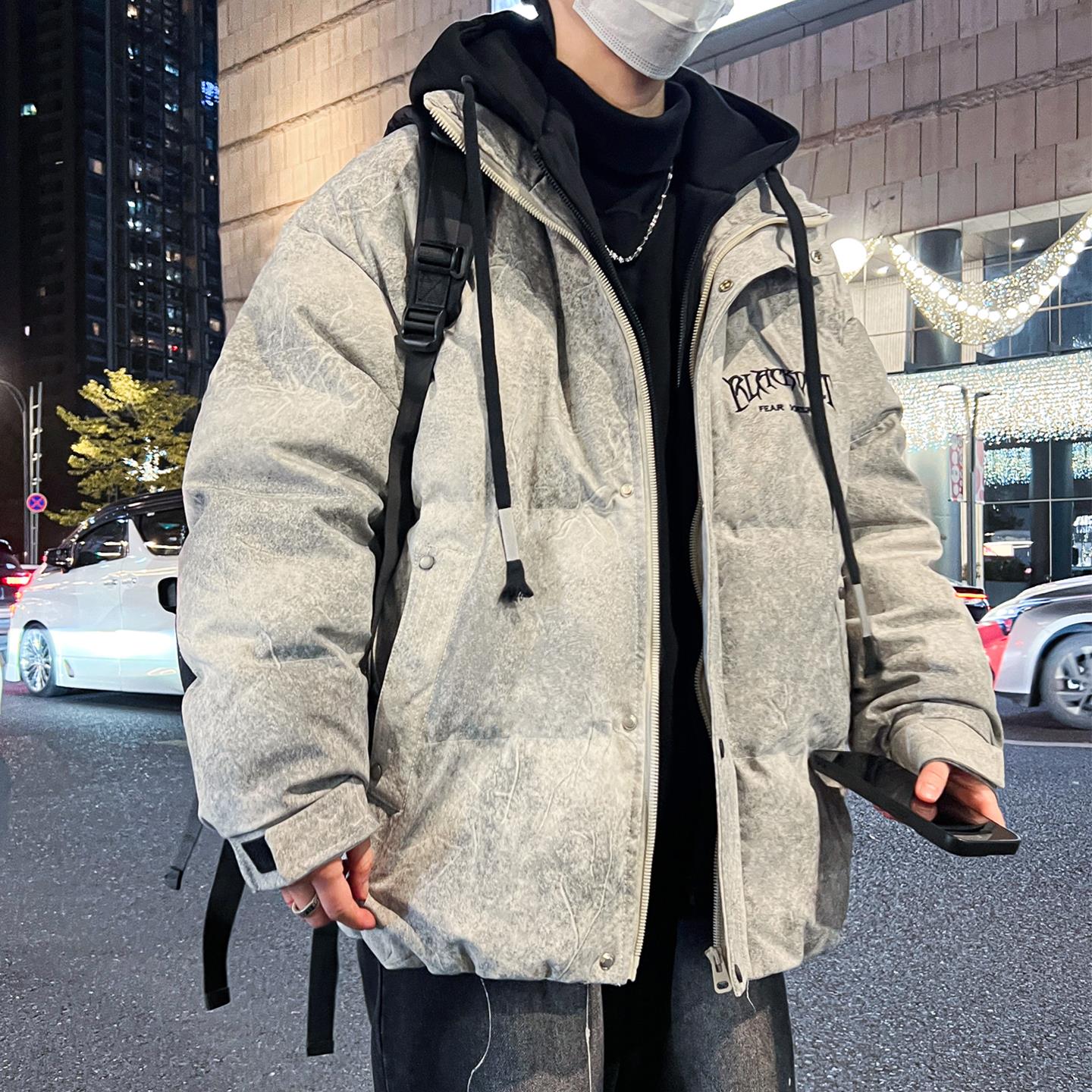 工装风棉衣男青少年冬季2