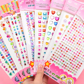 钻石贴纸宝石水晶贴儿童钻贴纸手工装 饰女孩公主爱心自粘奖励贴纸