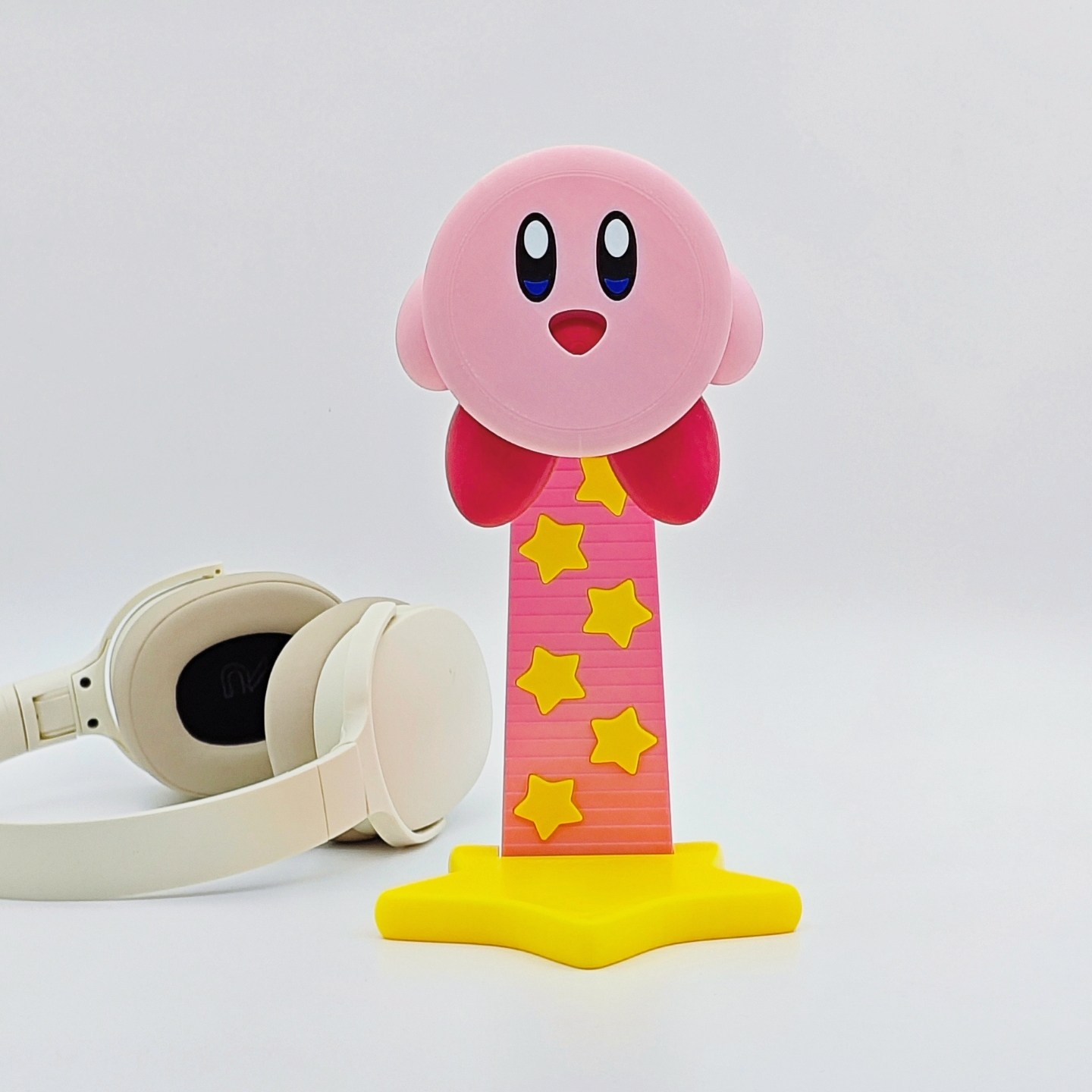 星之卡比游戏耳机支架创意头戴式耳机挂架可爱电竞房桌面摆件收纳,3C数码配件,耳机支架,淘宝优惠券,粉丝福利购,淘宝优惠卷