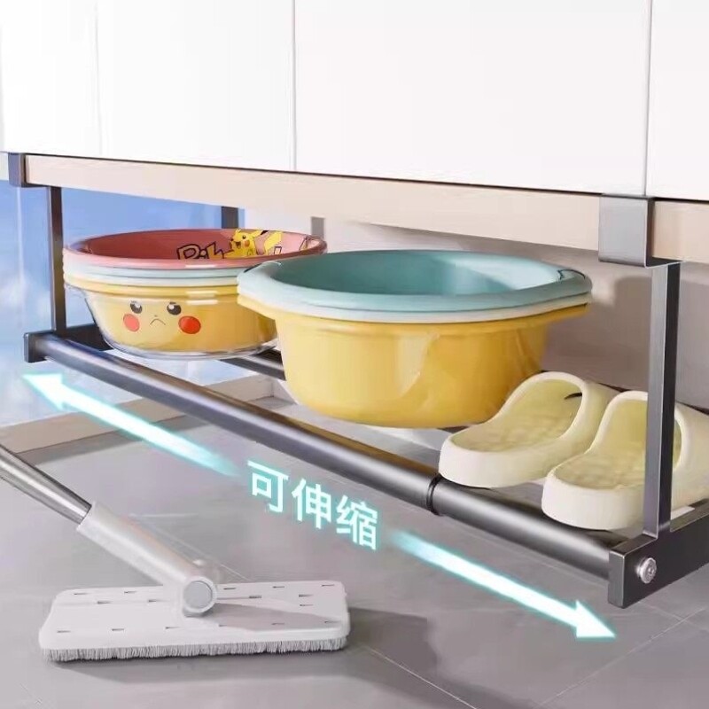 洗脸盆收纳层架子浴室柜下分层盆子收纳层架化妆室伸缩置物架各种