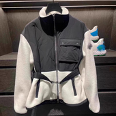 气质收腰小球包外套 高尔夫女士秋冬加厚保暖羊羔绒棉衣时尚 新款