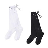 韩国高尔夫女士新款 百搭蝴蝶结长筒袜户外运动休闲透气过膝袜 时尚