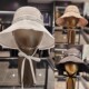 25四季 可用户外洋气防晒宽檐渔夫帽女百搭绑带遮阳帽大帽檐防晒帽