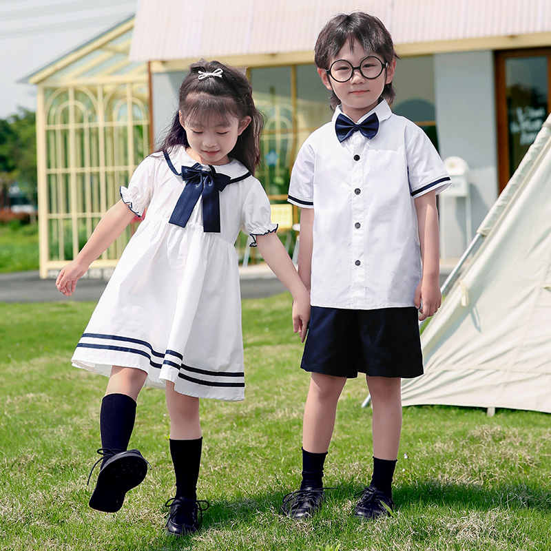 幼儿园毕业服装夏季园服学院风连衣裙儿童夏天班服套装毕业照衣服