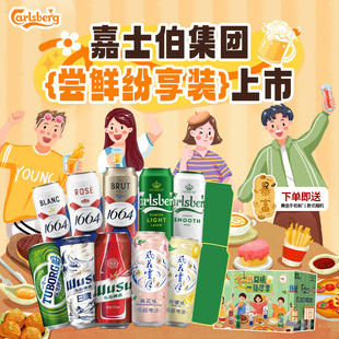 【新品盲盒】嘉士伯集团全家福啤酒组合500M试饮整箱送礼