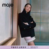时尚 Maje博主同款 双面穿单排金扣针织外套 女装 法式 2026春季 新款
