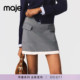 新款 女装 法式 Maje2026春季 时尚 翻盖口袋下摆百褶荷叶边设计半身裙
