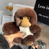 真獭兔毛汽车钥匙扣挂件ins网红毛绒公仔包包挂饰 可爱小猴子