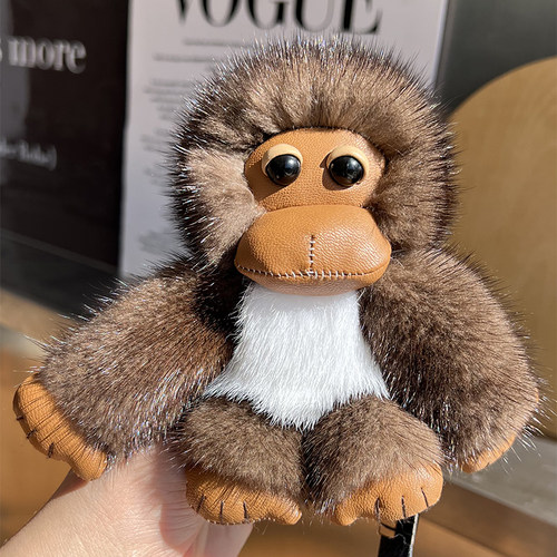 CC家皮草可爱小猴子钥匙扣挂件