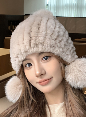 秋冬季护耳帽日常甜美可爱女