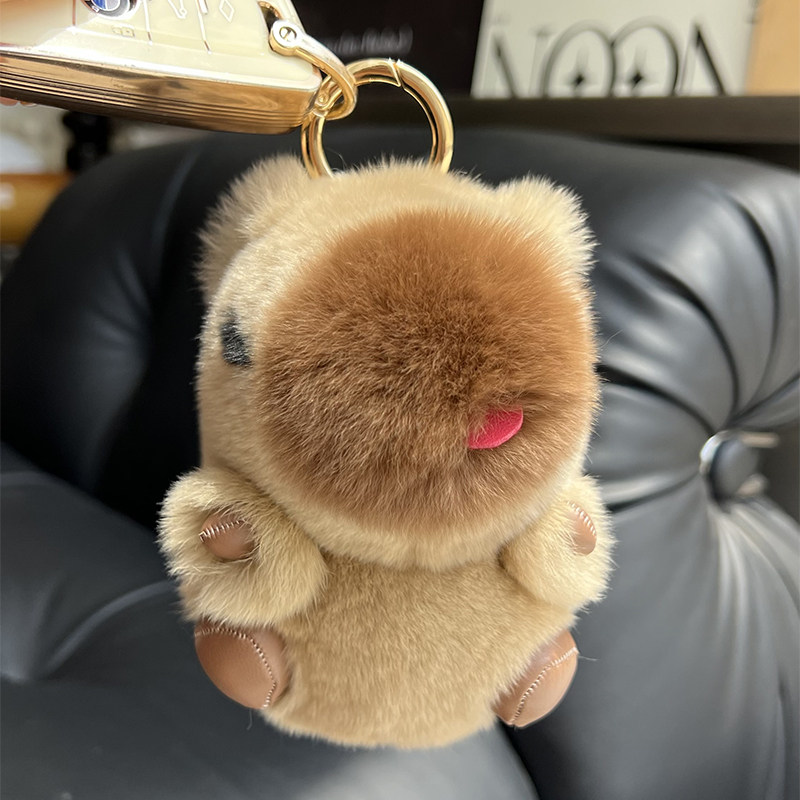 可爱水豚卡皮巴拉钥匙扣背包挂件