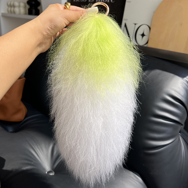 CC家皮草大尾巴钥匙扣背包包挂件