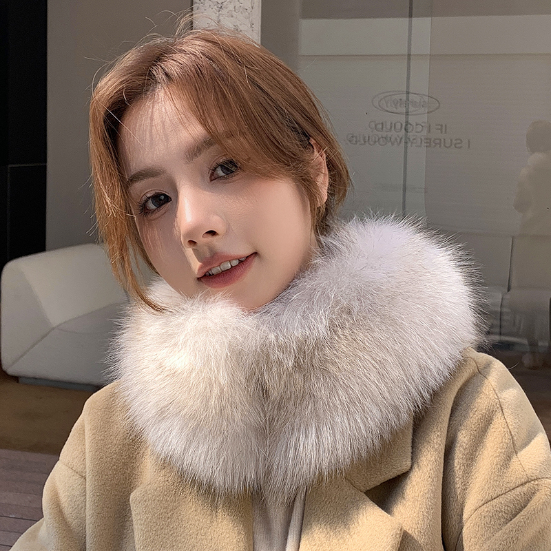 秋冬季百搭狐狸毛围脖女毛毛领子