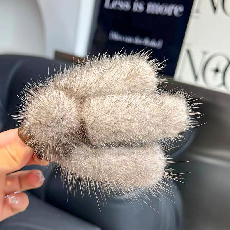 【毛毛发抓】真水貂毛后脑勺抓夹
