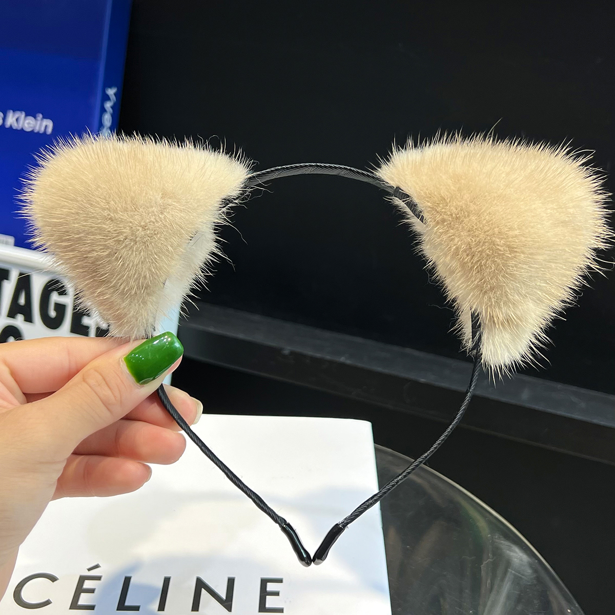 CC皮草网红女主播头箍水貂毛百搭