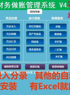 财务会计记做账自动明细