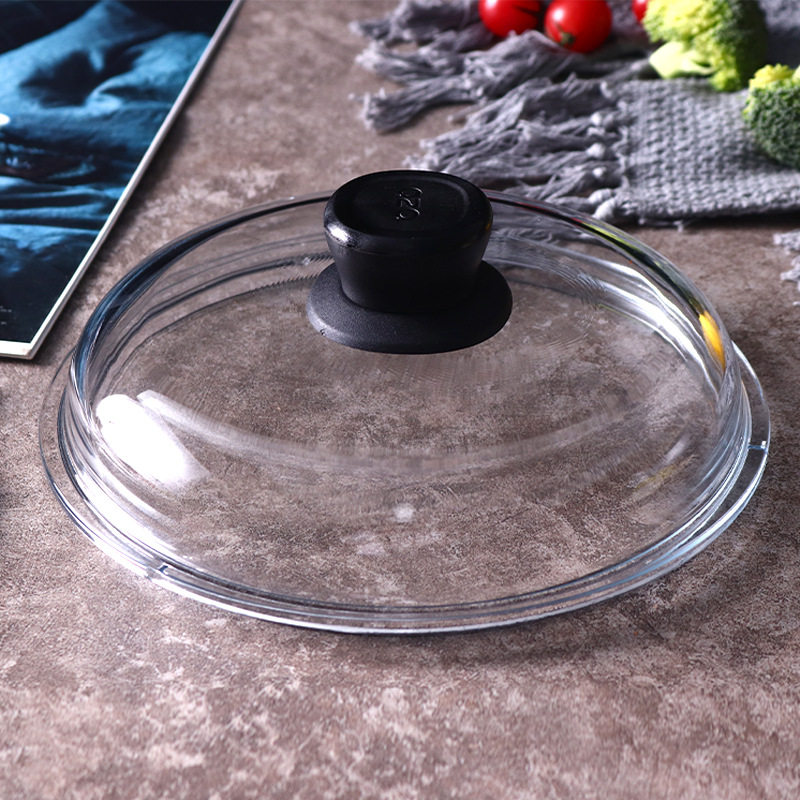 德国mammut同款高拱硼硅圆形玻璃锅盖透明防溢蒸炒锅盖子耐热防爆