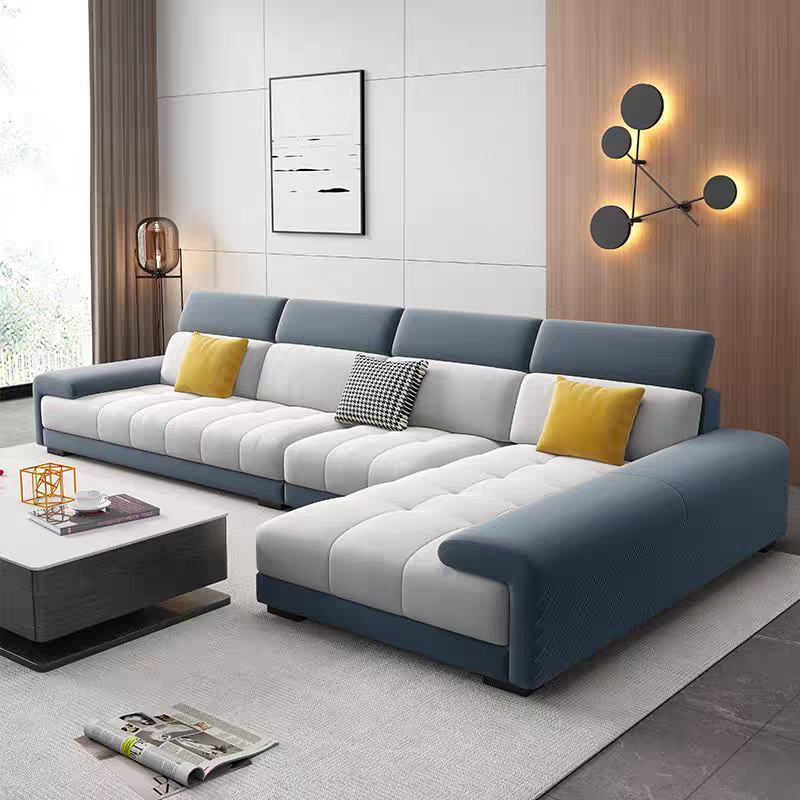 L型贵妃沙发亲肤雪尼尔绒布沙发