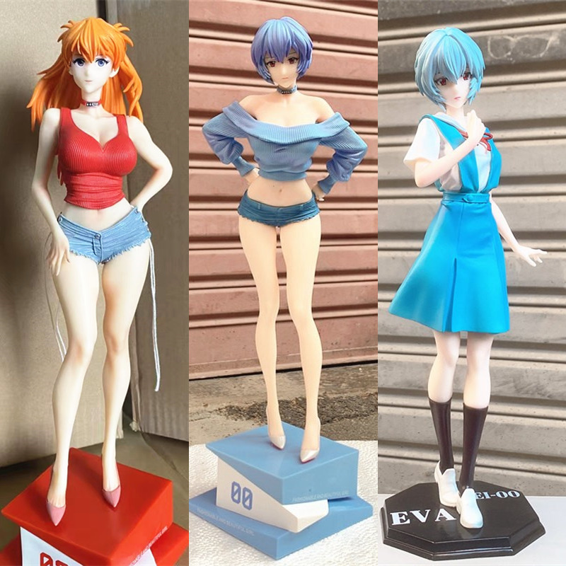 校服绫波丽手办学院风美少女eva明日香动漫潮玩桌面GK模型摆件