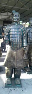 兵马俑工厂190cm仿铜甲士俑 多颜色家居酒店园林公司开业出口礼品
