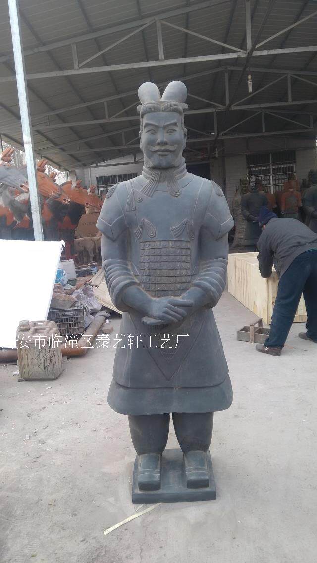 兵马俑工厂自营190cm玻璃钢俑家居酒店园林摆设开业送礼出口商品