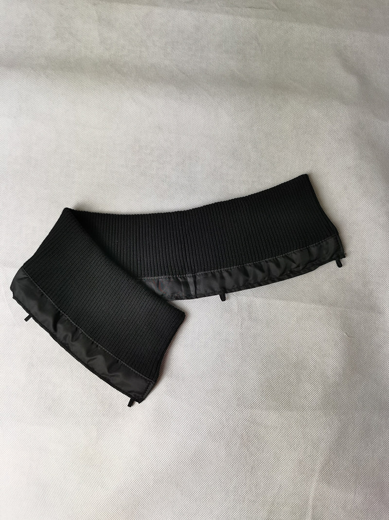可拆卸羽绒服领子防脏假领子女百搭假领黑色针织螺纹秋冬季保护套
