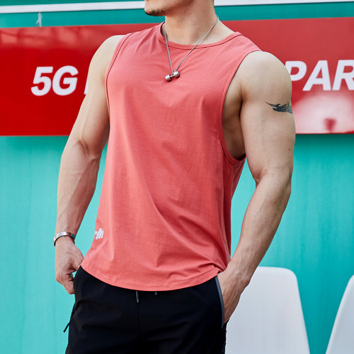 嗨豹无袖透气吸汗运动健身宽松棉