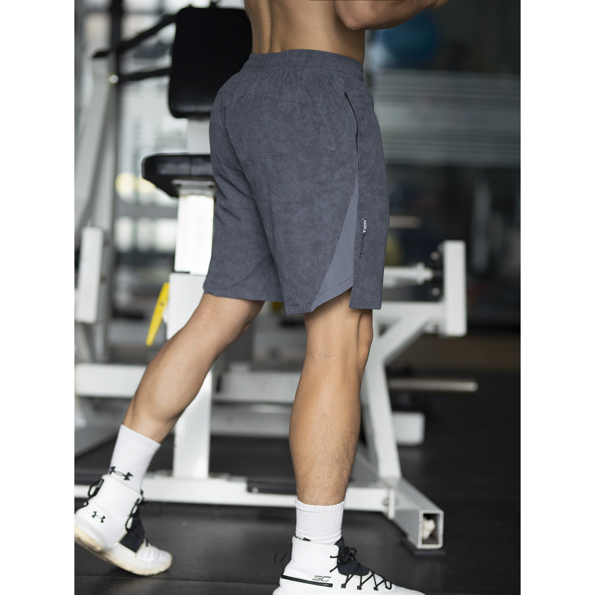 2025夏印花运动短裤男士五分篮球裤子训练开叉五分裤子热裤军绿色,运动服/休闲服装,健身裤,淘宝优惠券,粉丝福利购,淘宝优惠卷