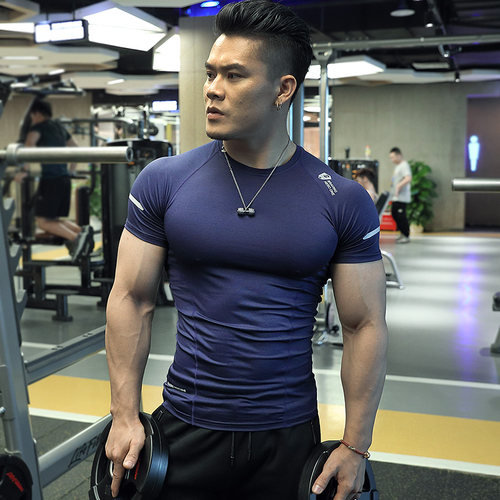 嗨豹森士健身衣男运动短袖T恤