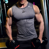 健身服男紧身背心无袖 运动T恤弹力速干透气跑步坎肩训练健身上衣