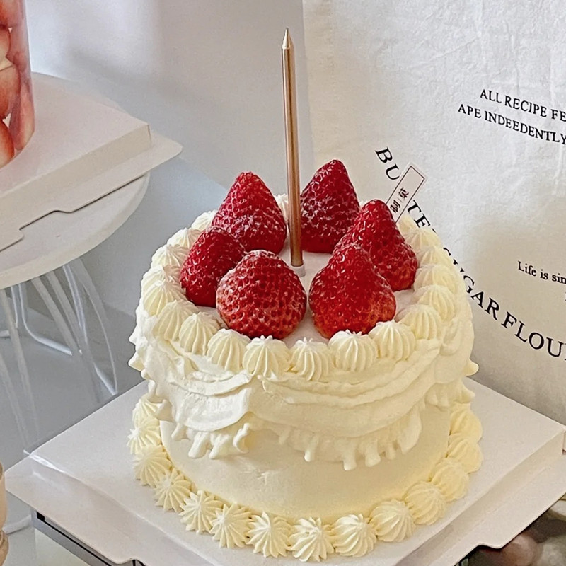 法式甜品模型 手工 DIY 白色奶油仿真蛋糕生日布置摄影道具假蛋糕