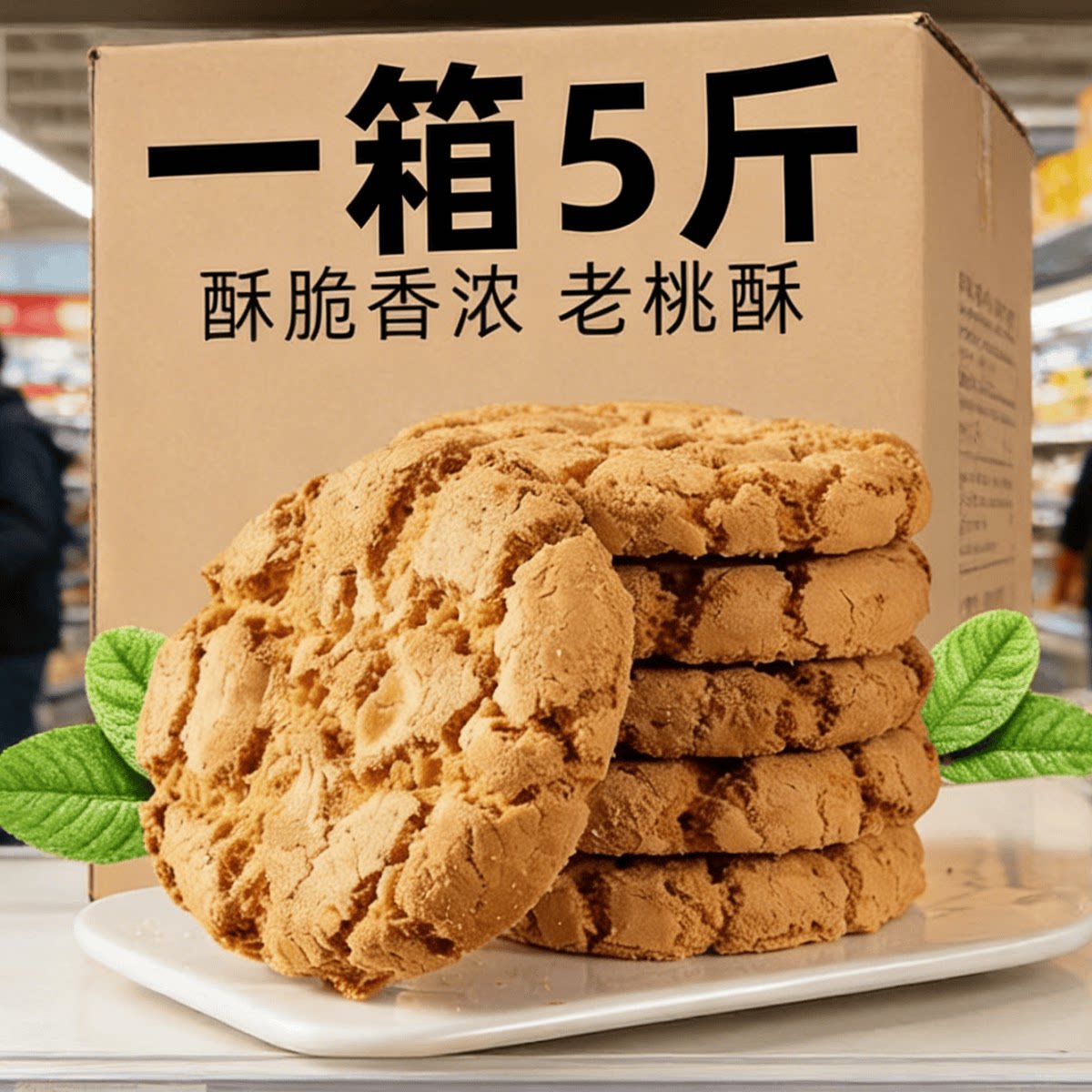 老式桃酥饼干传统老式酥饼整箱早餐糕点心零食休闲食品小吃零食