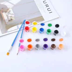 石膏风筝12色连体颜料儿童diy绘画涂鸦美术画画 3ml丙烯颜料套装