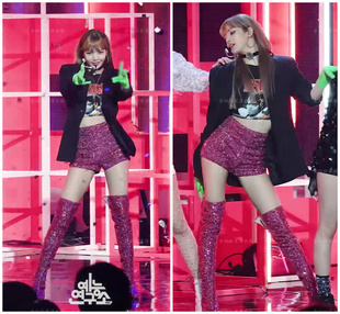 JAZZ舞台装 爵士舞韩舞表演出服打歌服套装 lisa女团同款 blackpink