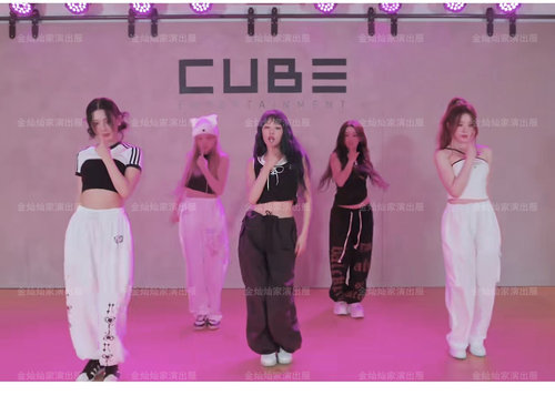 金灿灿2023弹力棉宽松露脐运动裤