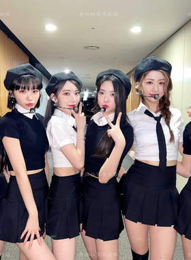 lesserafim韩国女团同款爵士舞韩街舞少儿表演出服打歌套装成人