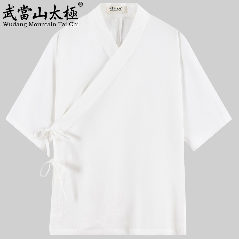 武当山太极服里衣内搭汉服交领打底衫练功服中衣男女款长袖短袖款