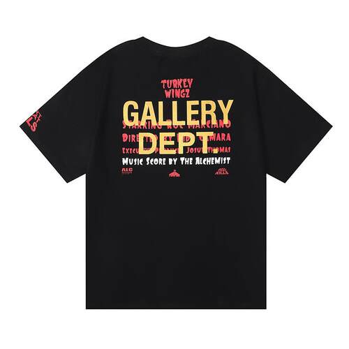 Gallery Dept TURKEY字母印花美式潮牌宽松圆领短袖T恤男女情侣夏