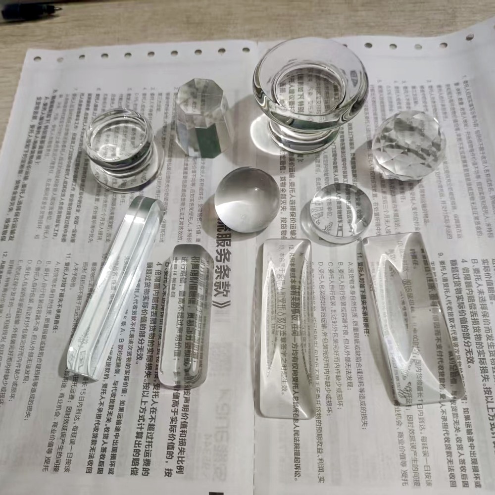 水晶透明玻璃拉手门把手圆形半球长条装饰面包橱柜柜子推拉门定制