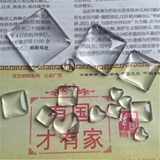 Стеклянный аксессуар, прозрачные прямоугольные аксессуары ручной работы, с драгоценным камнем