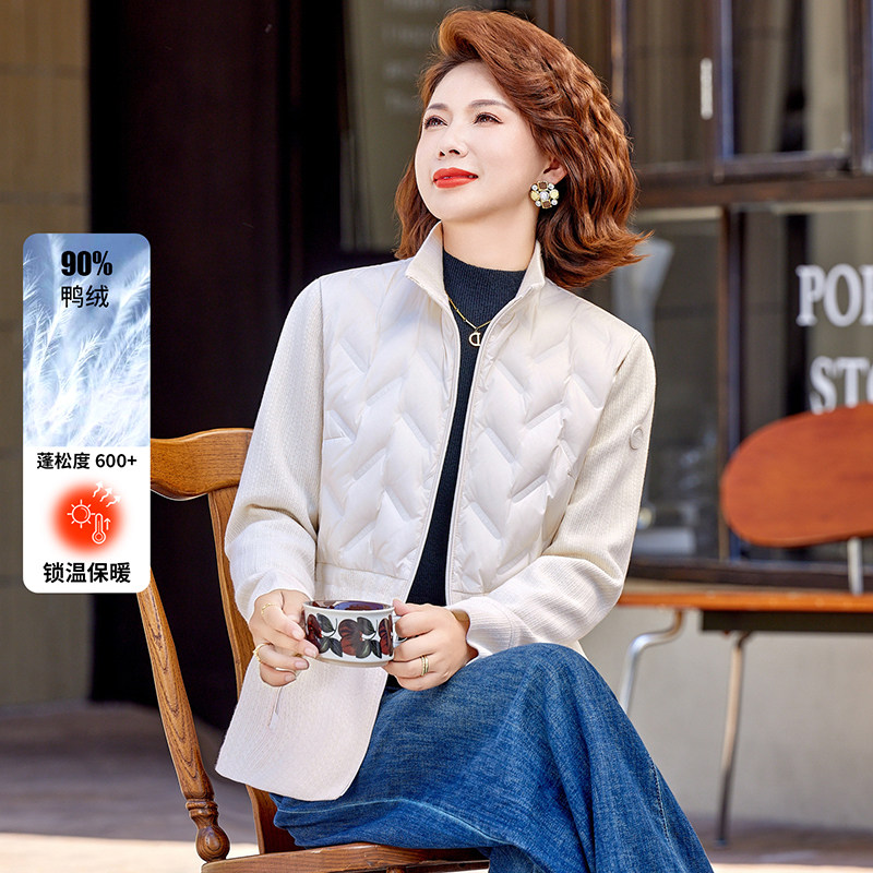 2025新款女轻暖羽绒服时尚女短款轻薄羽绒外套年轻妈妈休闲厚外套
