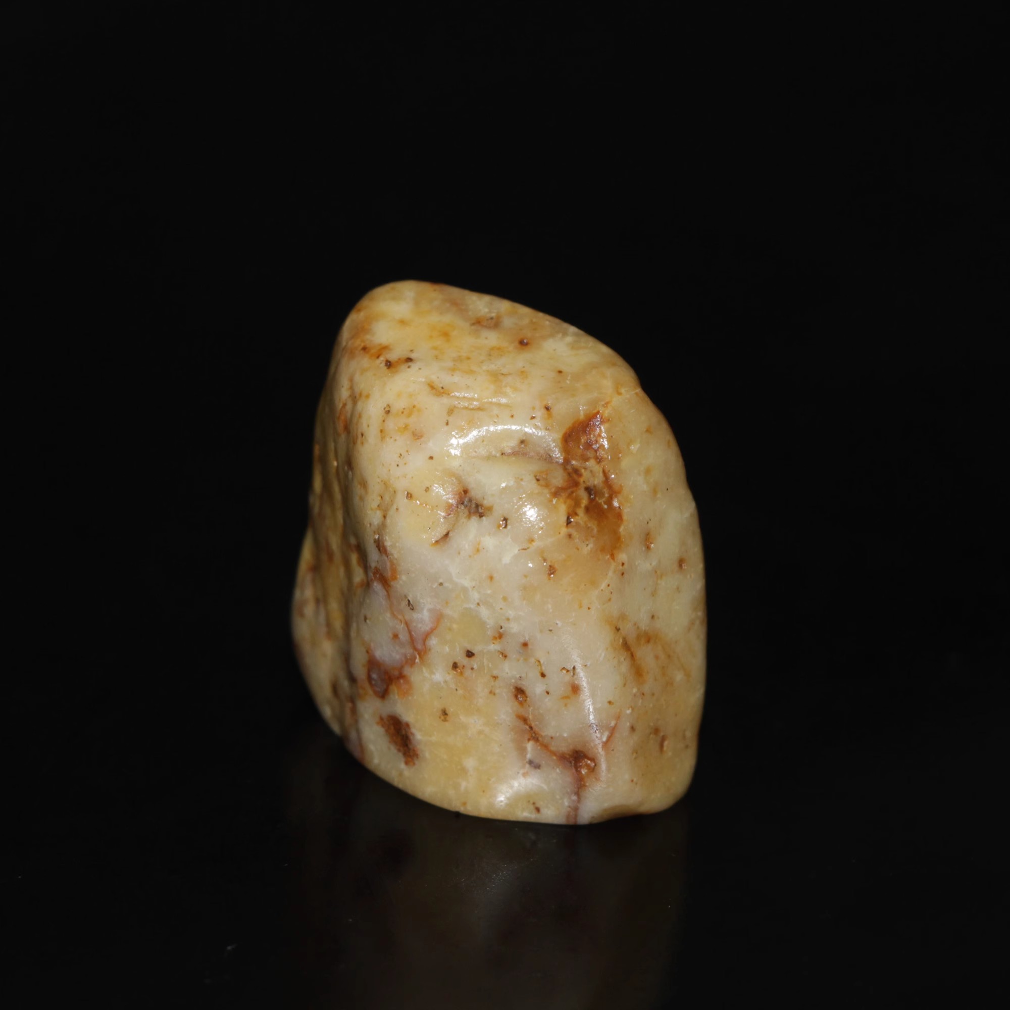 石帝正宗寿山田黄石中坂白田包浆老料一物一拍古玩收藏品书画印章