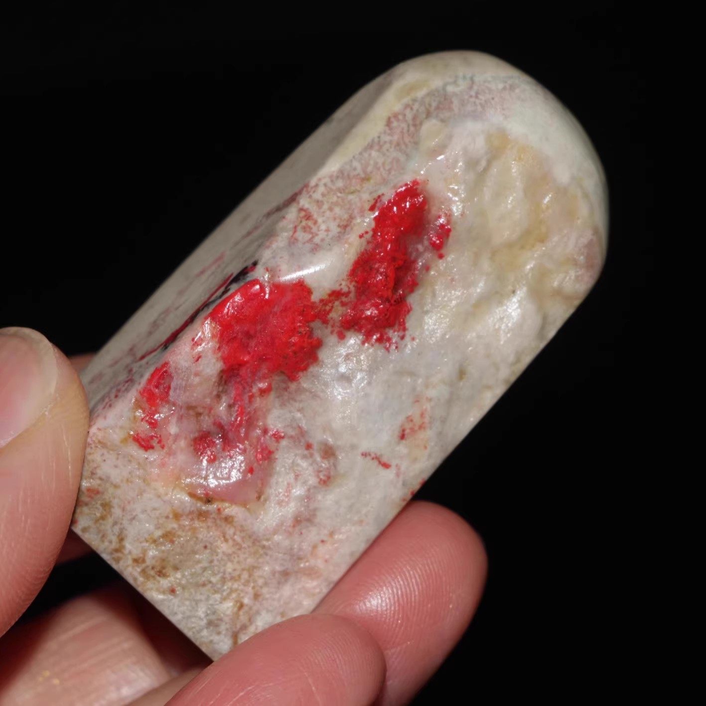 鲜红鸡血石印章今古堂孤品新款书画印章中国昌化鸡血石手工篆刻料