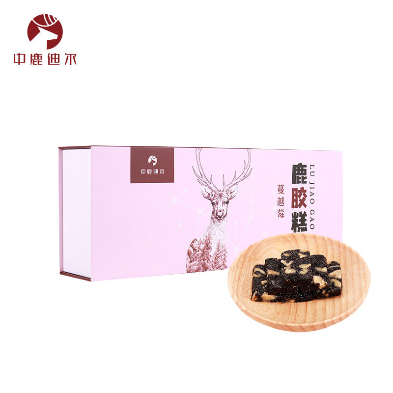 中鹿迪尔鹿胶糕蔓越莓即食阿胶糕手工固元膏阿胶鹿皮鹿角零食茶点