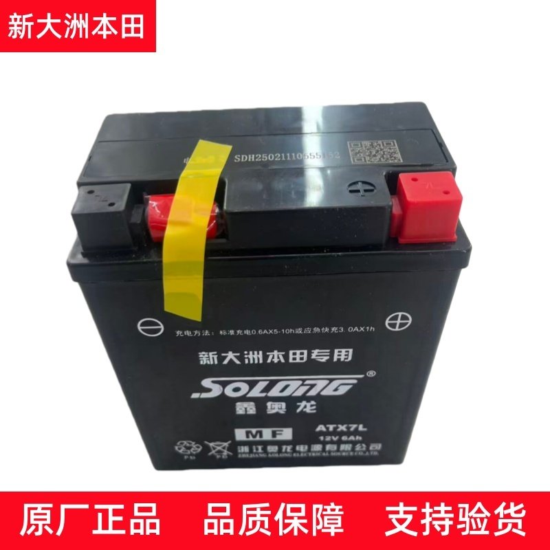新大洲本田SDH125T-38踏板车电瓶蓄电池LA125裂行NS125D国IV专用