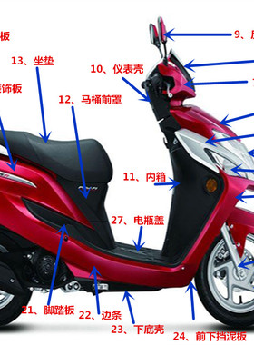 原装新大洲本田约定EX125前围面板SDH125T-36全车外壳转向灯保险