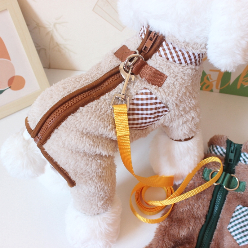 秋冬季泰迪比熊四腿衣保暖绒衣