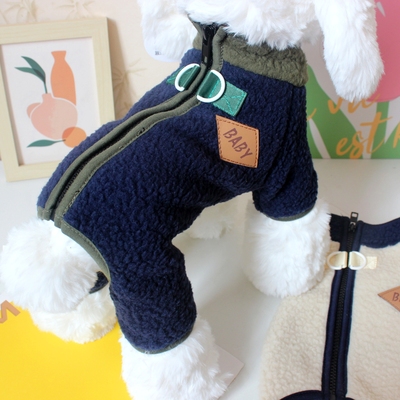 宠物泰迪比熊小型犬四脚背扣拉链