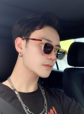 美式女防紫外线复古vitage墨镜男士开车太阳眼镜近视防晒方形显瘦