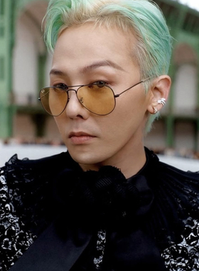 权志龙同款黄色夜视墨镜男款高级感开车专用防眩光远光显瘦太阳镜